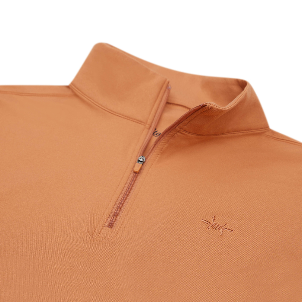 Performance Hybrid Quarter Zip - Burnt Orange