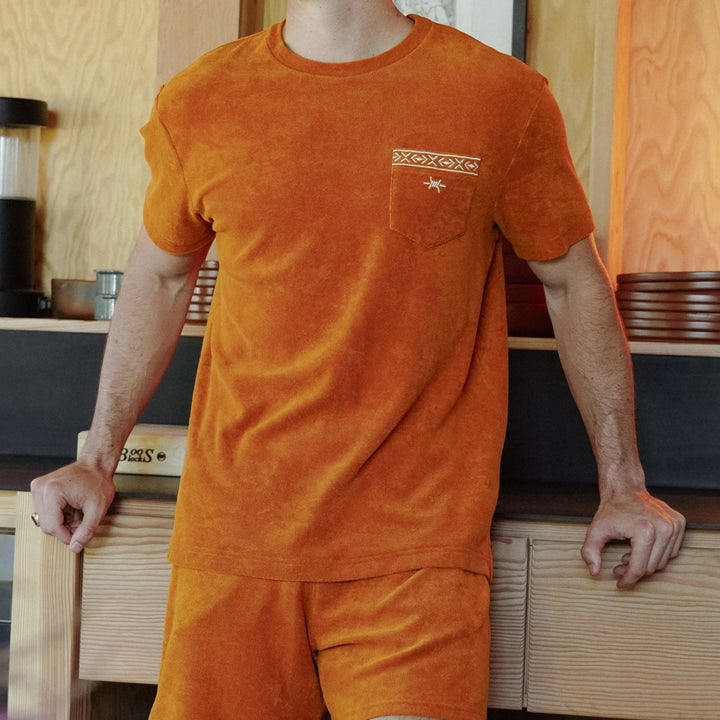 Terlingua Terry Cloth Tee - Burnt Orange